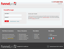 Tablet Screenshot of funnelpro.com